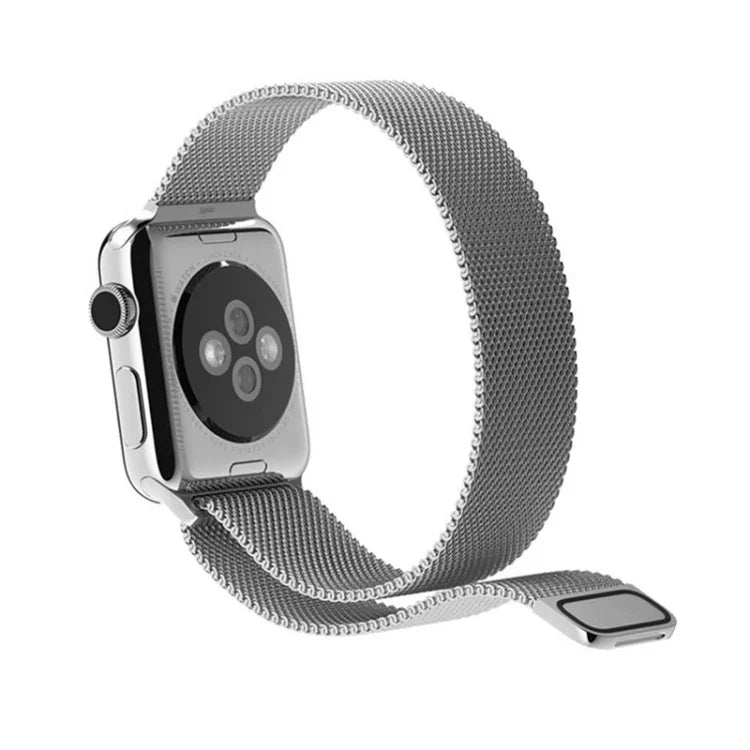 สำหรับ Apple Watch 38mm สายนาฬิกา Milanese Loop สแตนเลสสตีลแม่เหล็ก สำหรับ Apple Watch 42mm / 41mm / 40mm / 38mm