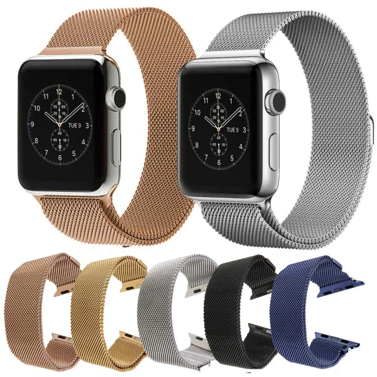 สำหรับ Apple Watch 42mm สายนาฬิกา Milanese Loop สแตนเลสสตีลแม่เหล็ก สำหรับ Apple Watch 46mm / 49mm / 45mm / 44mm