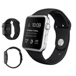 สำหรับ Apple Watch Series 10 42mm / 9&8&7 41mm / SE 3&SE 2&6&SE&5&4 40mm / 3&2&1 38mm สายนาฬิกายาง 3-in-1 พร้อมหัวเข็มขัดปิ่น สำหรับ Apple Watch Series 9&8&7 41mm / SE 3&SE 2&6&SE&5&4 40mm