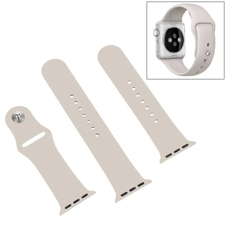 สำหรับสายยาง 3 in 1 พร้อมหัวเข็มขัด Apple Watch Ultra 49 มม. & Watch Ultra 2 49 มม. / Series 9&8&7 45 มม. / SE 3&SE 2&6&SE&5&4 44 มม. / 3&2&1 42 มม.