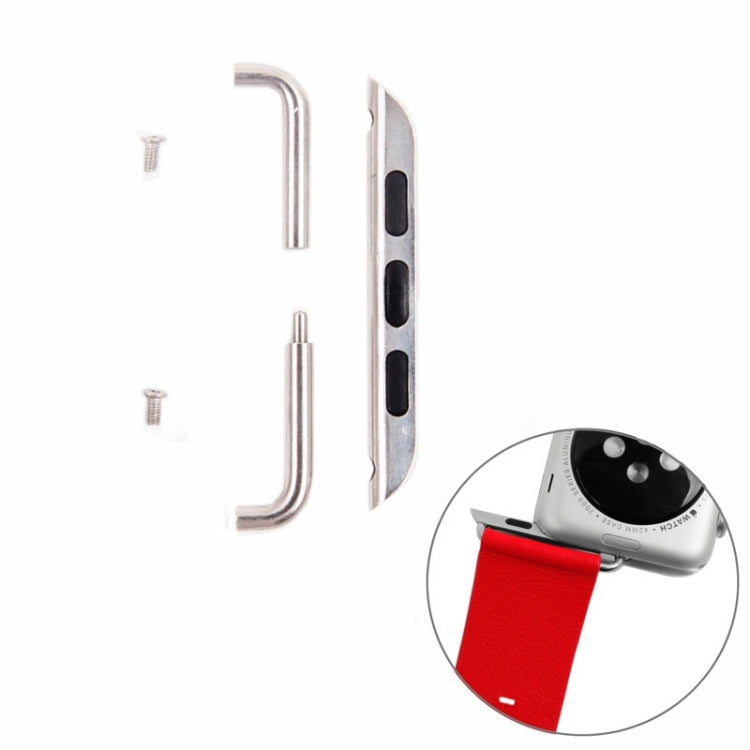 สำหรับ Apple Watch 42 / 44 / 45mm ตัวเชื่อมสายโลหะ หัวเข็มขัดโลหะ คู่