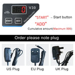 เครื่องนับเงินแบบพกพา V30 นับธนบัตรหลายชนิด อะแดปเตอร์ปลั๊ก US