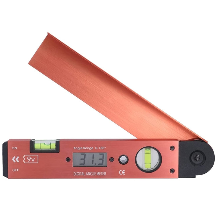 เครื่องวัดมุมดิจิทัล LCD พร้อมระดับน้ำ