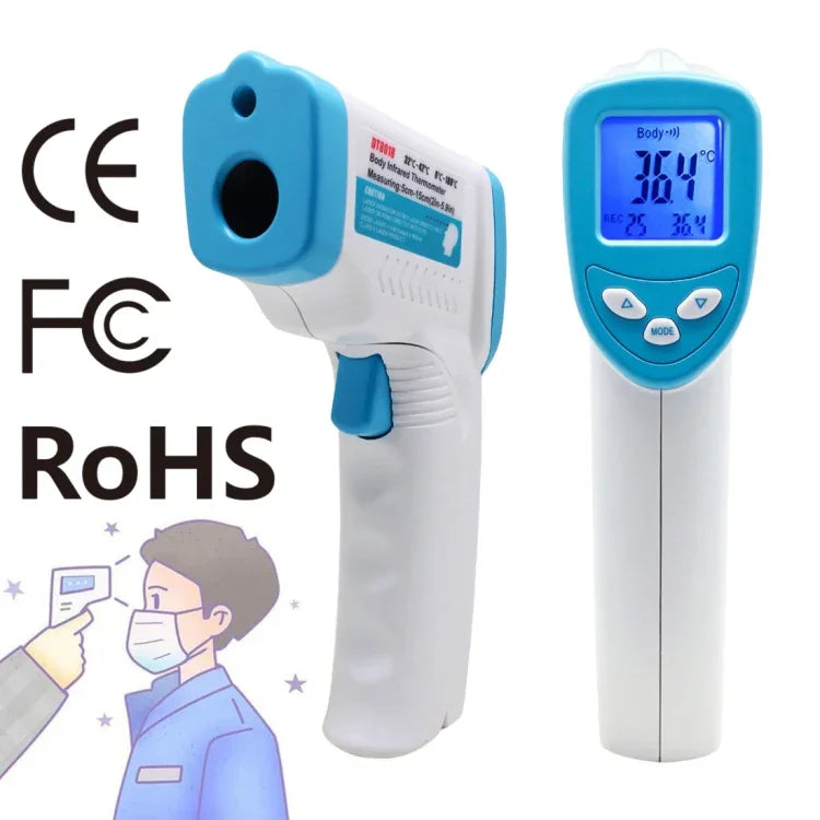 เทอร์โมมิเตอร์อินฟราเรดวัดอุณหภูมิหน้าผากแบบไม่สัมผัส DT8018, ช่วงอุณหภูมิ: 32.0 องศาเซลเซียส - 42.5 องศาเซลเซียส, XE-805B