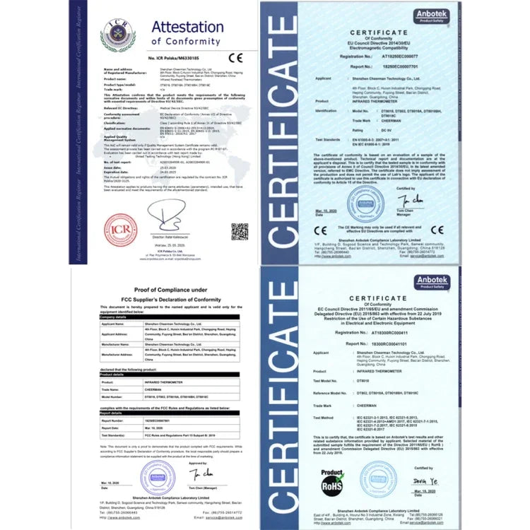 เทอร์โมมิเตอร์อินฟราเรดวัดอุณหภูมิหน้าผากแบบไม่สัมผัส DT8018, ช่วงอุณหภูมิ: 32.0 องศาเซลเซียส - 42.5 องศาเซลเซียส, XE-805B