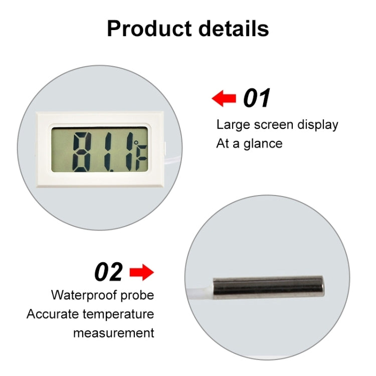 เครื่องวัดอุณหภูมิในร่มดิจิทัล LCD ขนาดเล็ก (แสดงผลแบบฟาเรนไฮต์), สีขาว, (แสดงผลแบบฟาเรนไฮต์)(สีขาว), (แสดงผลแบบฟาเรนไฮต์)(สีดำ)