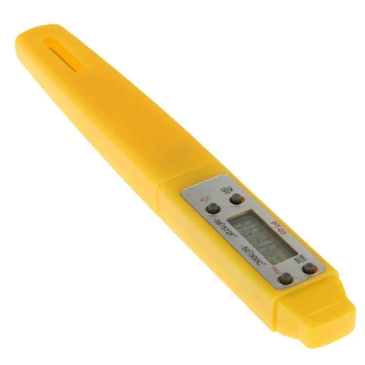 เครื่องวัดอุณหภูมิอาหารดิจิทัล LCD, ช่วงอุณหภูมิ: -50 ถึง 300 องศาเซลเซียส, เครื่องวัดอุณหภูมิอาหาร