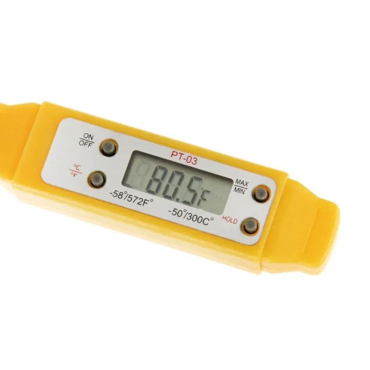 เครื่องวัดอุณหภูมิอาหารดิจิทัล LCD, ช่วงอุณหภูมิ: -50 ถึง 300 องศาเซลเซียส, เครื่องวัดอุณหภูมิอาหาร