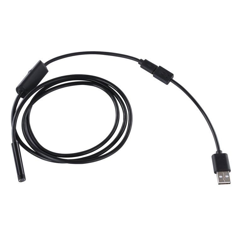 กล้องงูตรวจสอบท่อ Micro USB กันน้ำ พร้อมไฟ LED 6 ดวง สำหรับโทรศัพท์ Android OTG, ความยาว: 1 เมตร, เส้นผ่านศูนย์กลางเลนส์: 7 มม., 7 มม.