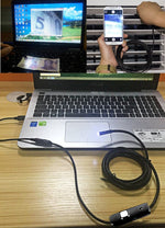 กล้องงูตรวจสอบท่อ Micro USB กันน้ำ พร้อมไฟ LED 6 ดวง สำหรับโทรศัพท์ Android OTG, ความยาว: 1 เมตร, เส้นผ่านศูนย์กลางเลนส์: 7 มม., 7 มม.