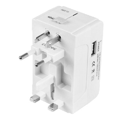 ที่ชาร์จ USB อเนกประสงค์ 4 in 1 (ปลั๊ก EU + UK + AU + US) สำหรับเดินทาง รุ่น 933L