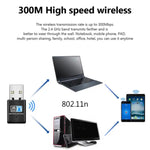 การ์ดอะแดปเตอร์เครือข่าย USB ไร้สาย 300Mbps 802.11N Nano
