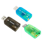 อะแดปเตอร์การ์ดเสียงภายนอก USB DSP 5.1 ช่องสัญญาณโมโน (ส่งสีสุ่ม)