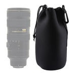 กระเป๋าใส่เลนส์กล้อง SLR ทำจากนีโอพรีน พร้อมตะขอเกี่ยว, ขนาด 10x22 ซม., ขนาด 10x22 ซม.