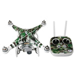 ชุดสติกเกอร์ PVC ลายคาร์บอนไฟเบอร์ 4D กันน้ำสำหรับ DJI Phantom 3 โดรนและรีโมตคอนโทรลและแบตเตอรี่