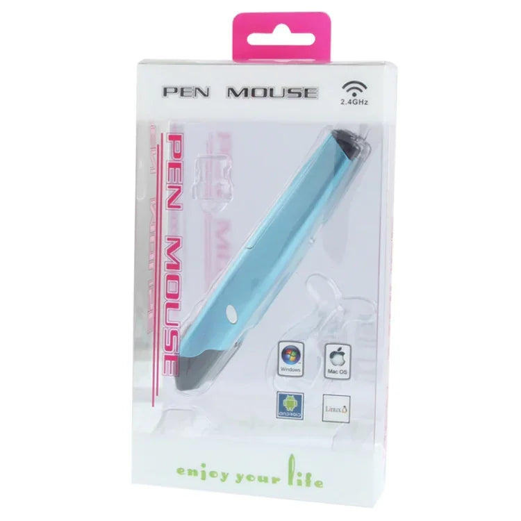 เมาส์ปากกาไร้สาย 2.4GHz 500 / 1000DPI พร้อมตัวรับสัญญาณ USB ขนาดเล็ก, ระยะส่งสัญญาณ: 10 เมตร, 500 / 1000DPI สีน้ำเงิน, 500 / 1000DPI สีเทา