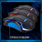 เมาส์เกม USB แบบมีสาย T7 เปลี่ยนสีได้ 3 สี 1200 DPI 1600 DPI 2400 DPI, T7