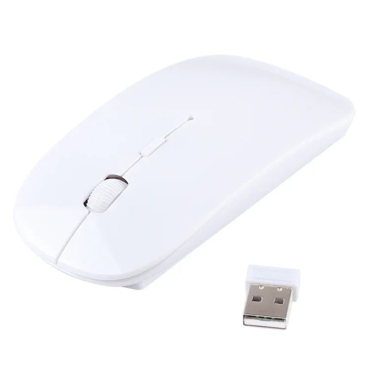 เมาส์ออปติคอลเลเซอร์ไร้สาย 2.4GHz แบบบางพิเศษ พร้อมตัวรับสัญญาณ USB ขนาดเล็ก, เสียบแล้วใช้งานได้ทันที