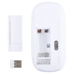 เมาส์ออปติคอลเลเซอร์ไร้สาย 2.4GHz แบบบางพิเศษ พร้อมตัวรับสัญญาณ USB ขนาดเล็ก, เสียบแล้วใช้งานได้ทันที