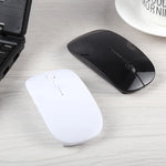 เมาส์ออปติคอลเลเซอร์ไร้สาย 2.4GHz แบบบางพิเศษ พร้อมตัวรับสัญญาณ USB ขนาดเล็ก, เสียบแล้วใช้งานได้ทันที