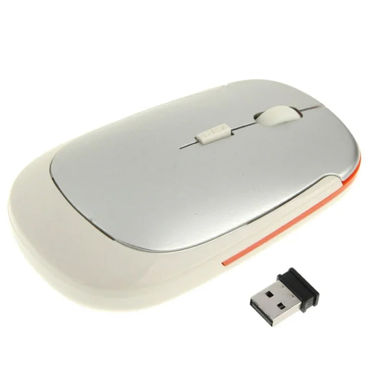 เมาส์ไร้สาย 2.4GHz แบบบางพิเศษ สีดำ สีเงิน