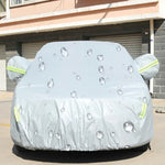 PEVA Anti-Dust Waterproof Sunproof Sedan Car Cover with Warning Strips, Fits Cars up to 4.7m(183 inch) in Length, 183inch (L)