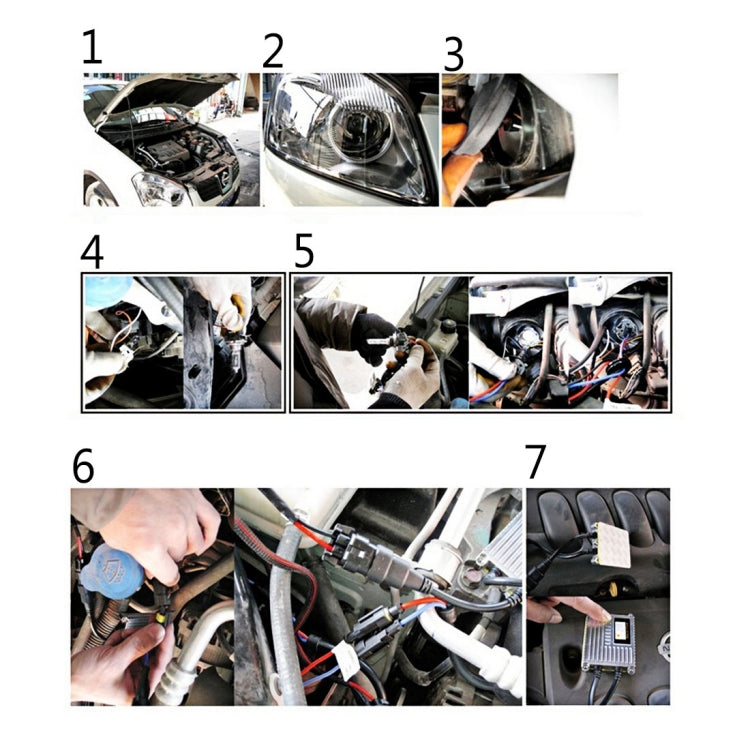 DC12V 35W H27/880/881 HID Xenon Light Single Beam Super Vision Waterproof Head Lamp, Color Temperature: 6000K, Pack of 2, 880/881