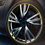 Universal Decorative Scratchproof Stickup 8M Flexible Car Wheel Hub TRIM Mouldings Decoration Strip, 15 inch, 8m