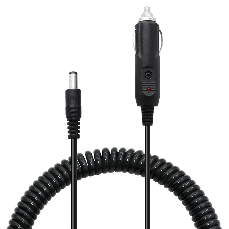 อะแดปเตอร์ปลั๊กจ่ายไฟ DC 2A 5.5 x 2.1 มม. พร้อมสายชาร์จม้วนสำหรับรถยนต์ ความยาว 40-140 ซม. 5.5 x 2.1 มม.