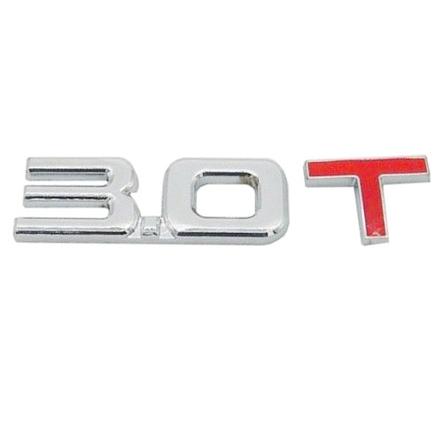 3D Universal Decal Chromed Metal Car Emblem Badge Sticker Car Trailer Gas Displacement Identification, Size: 8.5x2.5 cm, 3.0T, 1.6T, 1.8T, 2.0T, 2.2T, 2.4T, 2.5T, 2.8T
