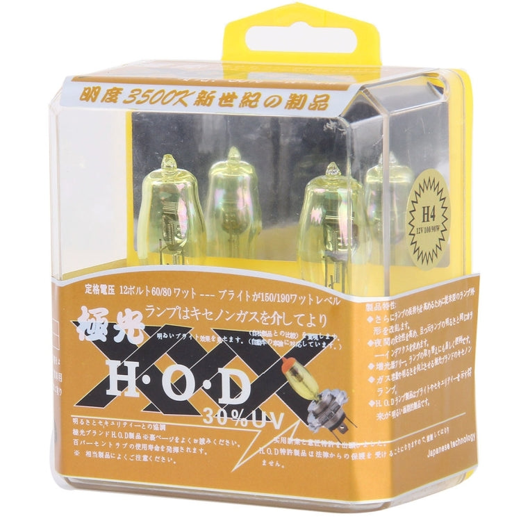 2 X 9006 HOD Halogen Bulbs 12V 100W 2400 LM 3500K Yellow Light Headlights, 9006