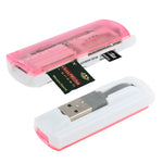 เครื่องอ่านการ์ด USB 2.0 หลายช่อง รองรับ SD/MMC, MS, TF, M2