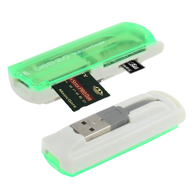 เครื่องอ่านการ์ด USB 2.0 หลายช่อง รองรับ SD/MMC, MS, TF, M2