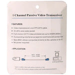 สายวิดีโอเน็ตเวิร์ก BNC แบบพาสซีฟ 1 ช่อง แบบส่งสัญญาณสองทาง, X202P-C