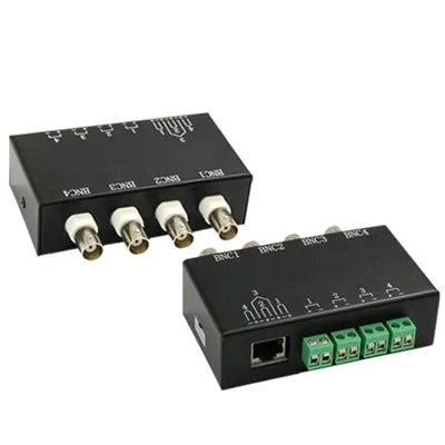 4チャンネルパッシブビデオBNCからUTP RJ45バラン送受信機, QC204