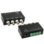 เครื่องรับส่งสัญญาณวิดีโอ BNC เป็น UTP RJ45 แบบพาสซีฟ 4 ช่อง, QC204