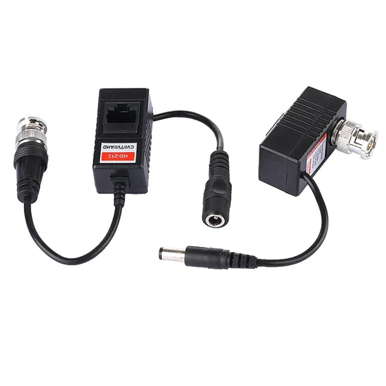 บาลันวิดีโอเสียงและพาวเวอร์รับส่งสัญญาณ CVI/TVI/AHD รุ่น HD 213A 2 ชิ้น, 213A