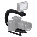 ด้ามจับที่ยึดแบบรูปตัว C สำหรับ DSLR / กล้องวิดีโอ DV