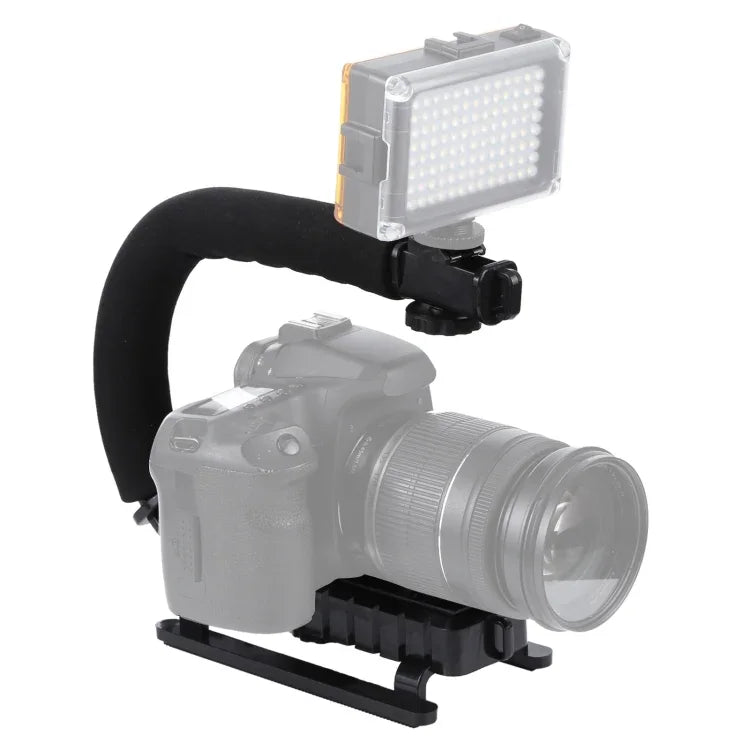 ด้ามจับที่ยึดแบบรูปตัว C สำหรับ DSLR / กล้องวิดีโอ DV