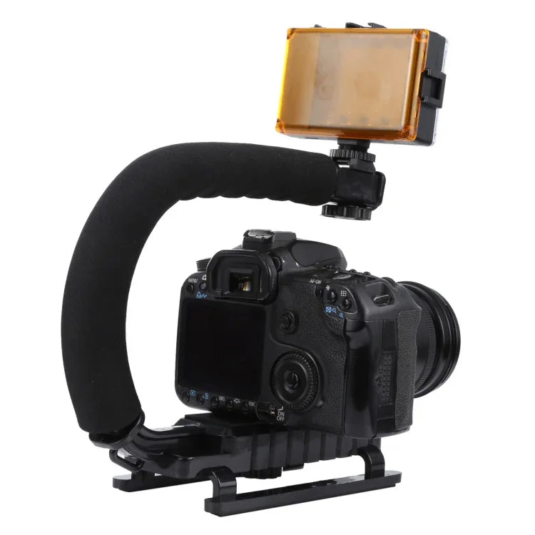 ด้ามจับที่ยึดแบบรูปตัว C สำหรับ DSLR / กล้องวิดีโอ DV