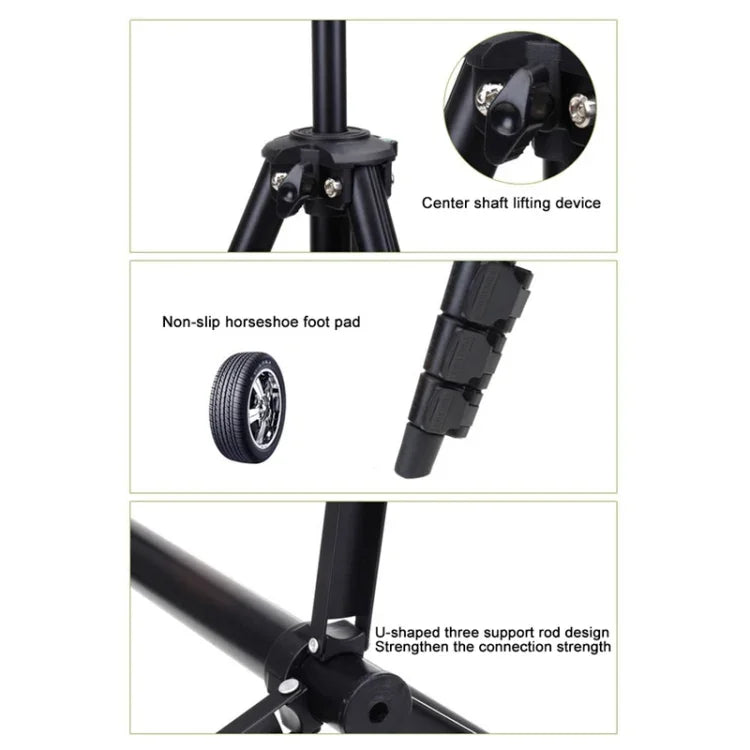 ขาตั้งกล้อง VCT-681 ยุนเทง 138 ซม. สำหรับกล้อง SLR / Micro-SLR / ดิจิตอล ขาอลูมิเนียมพับได้ 4 ท่อน เหมาะสำหรับ Canon / Nikon / Panasonic / Pentax / Casio / Sony / Fuji (รับน้ำหนักได้ 3 กก.)