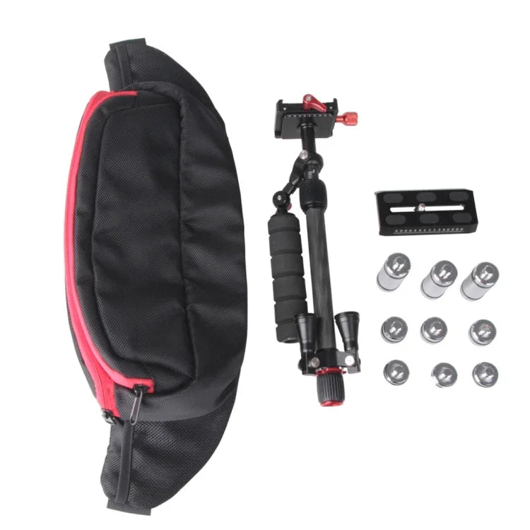 แผ่นปรับได้ Letspro สไลเดอร์คาร์บอนไฟเบอร์ สเตบิไลเซอร์มืออาชีพสำหรับกล้อง / DV / DSLR / กล้องวิดีโอ (SK-500)
