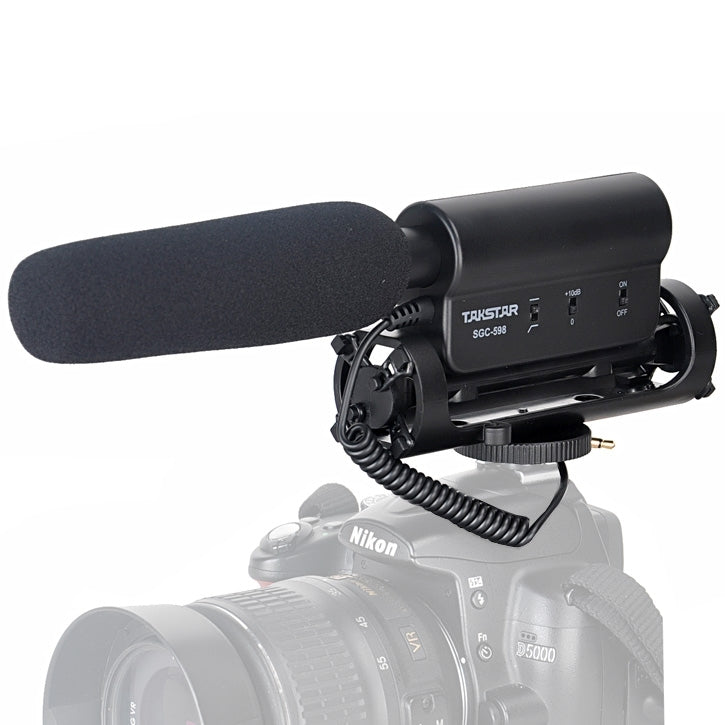 ไมโครโฟน TAKSTAR SGC-598 สำหรับถ่ายภาพมืออาชีพและสัมภาษณ์เฉพาะสำหรับกล้อง DSLR & DV