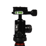 ขาตั้งกล้องอลูมิเนียมแบบพกพาปรับได้ Triopo MT-2504C พร้อมหัวบอล NB-1S สำหรับกล้อง DSLR Canon Nikon Sony, MT-2504C (สีดำ), MT-2504C (สีทอง)