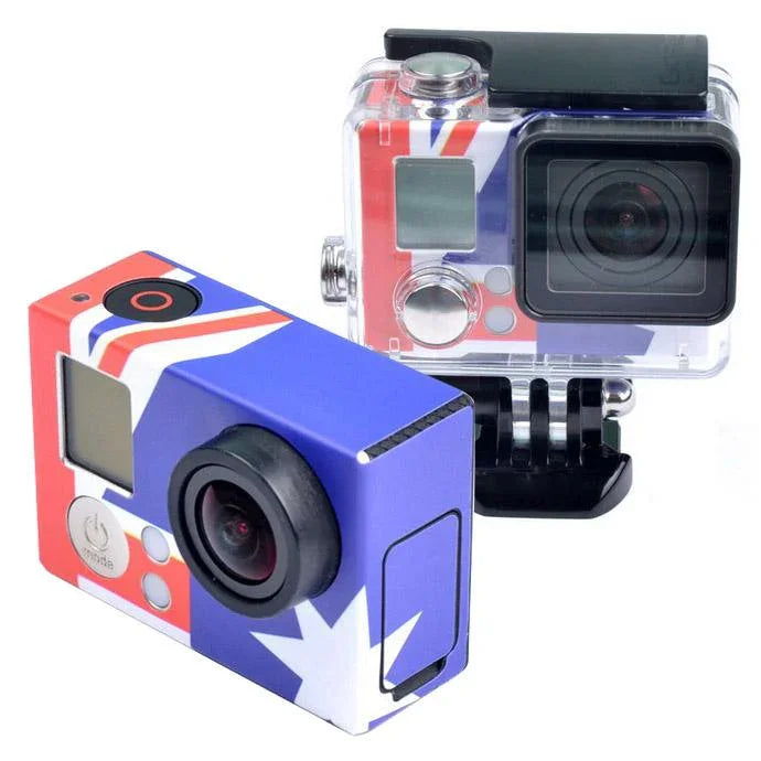 สติ๊กเกอร์เคสสำหรับ GoPro HERO3+ /3 ธงสหรัฐอเมริกา, ธงออสเตรเลีย, ธงบราซิล