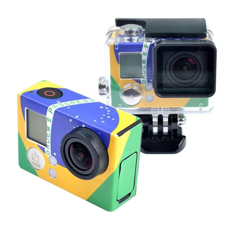 สติ๊กเกอร์เคสสำหรับ GoPro HERO3+ /3 ธงสหรัฐอเมริกา, ธงออสเตรเลีย, ธงบราซิล