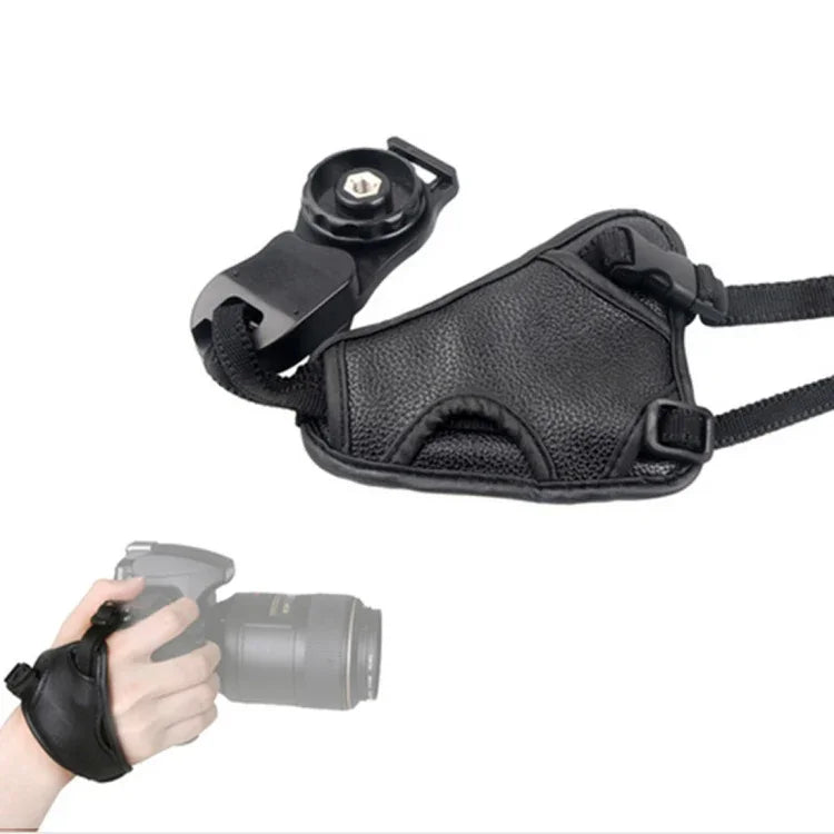 สายรัดข้อมือหนัง PU นุ่มสำหรับกล้อง Nikon / Canon / Sony