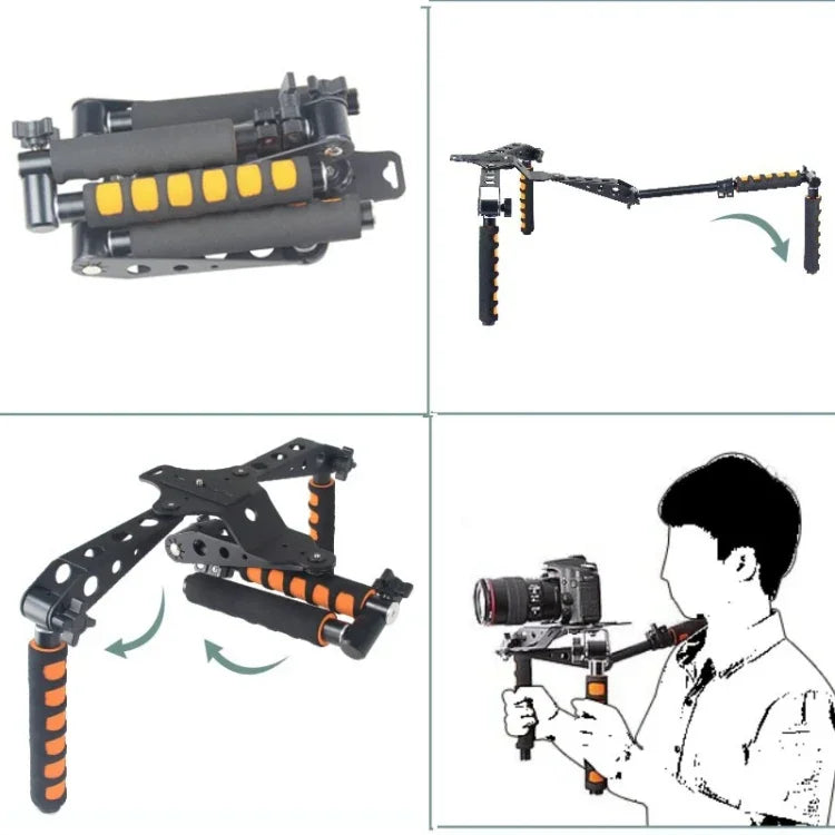 YELANGU YLG0107D ริก I ด้ามจับมัลติฟังก์ชันสำหรับติดตั้งกล้องบนไหล่ DSLR / กล้องวิดีโอ