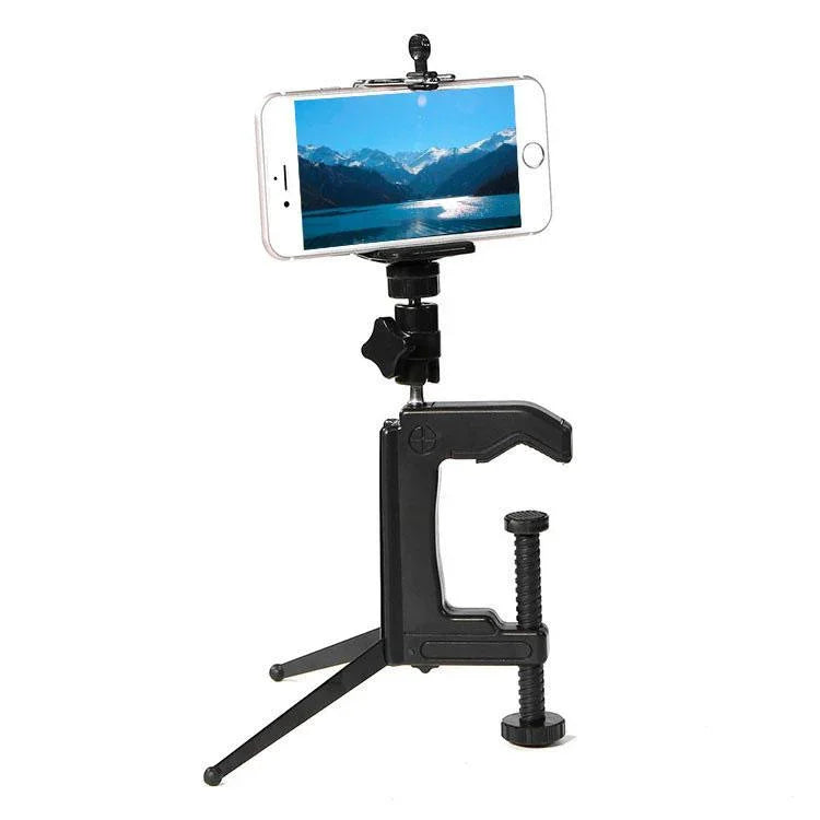 ขาตั้งจับหนีบโต๊ะพร้อมอะแดปเตอร์ขาตั้งกล้องสำหรับ GoPro, Insta360, DJI และกล้องแอคชั่นอื่น ๆ ขนาดหนีบ: 1 - 6 ซม. ขาหนีบโต๊ะ