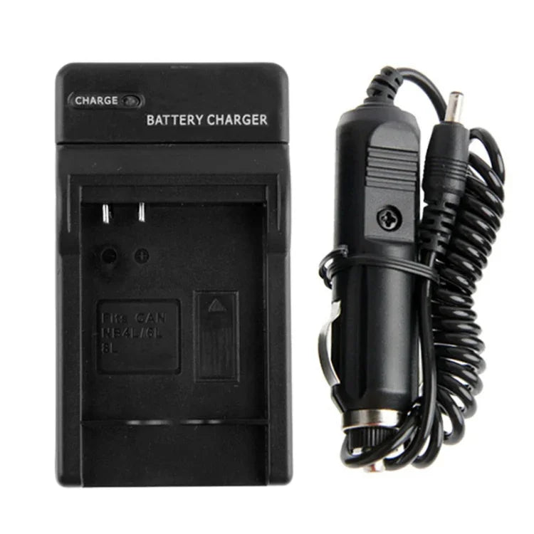 ที่ชาร์จแบตเตอรี่กล้องดิจิตอลในรถสำหรับ Canon NB-4L / NB-6L / NB-8L, NB-8L